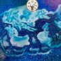Космический лось эзотерическая картина на холсте