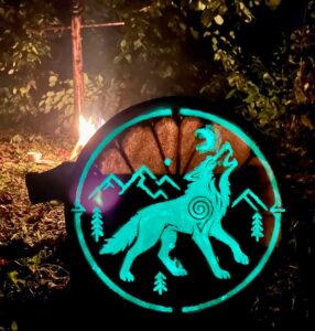 Хати волк бубен шаманский купить