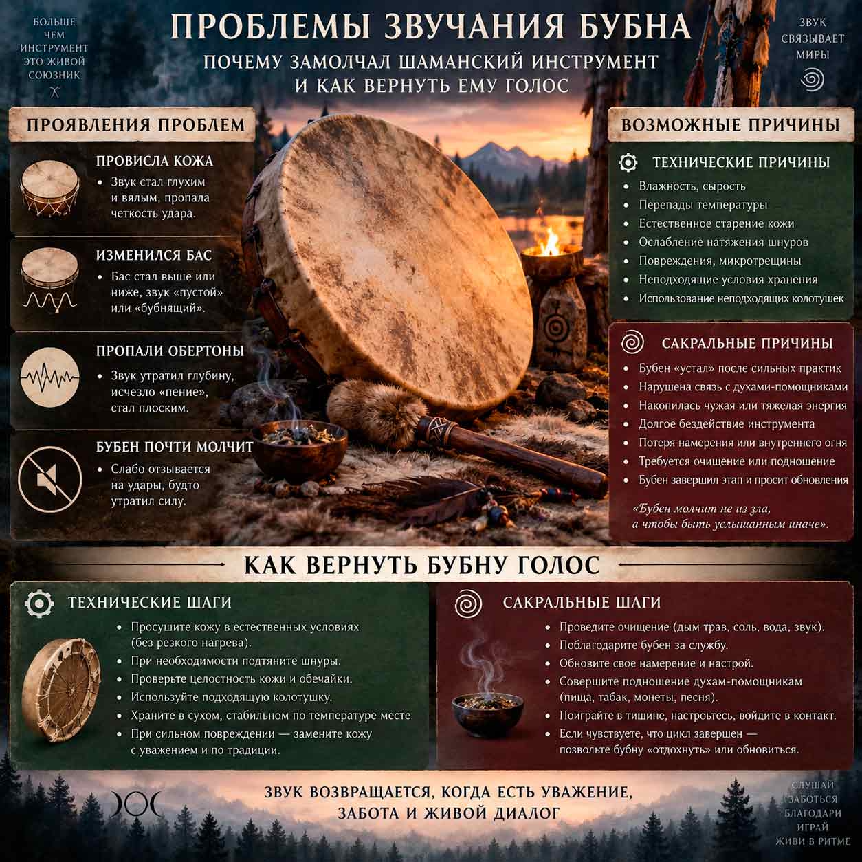 Проблемы звучания бубна: почему не звучит и как исправить